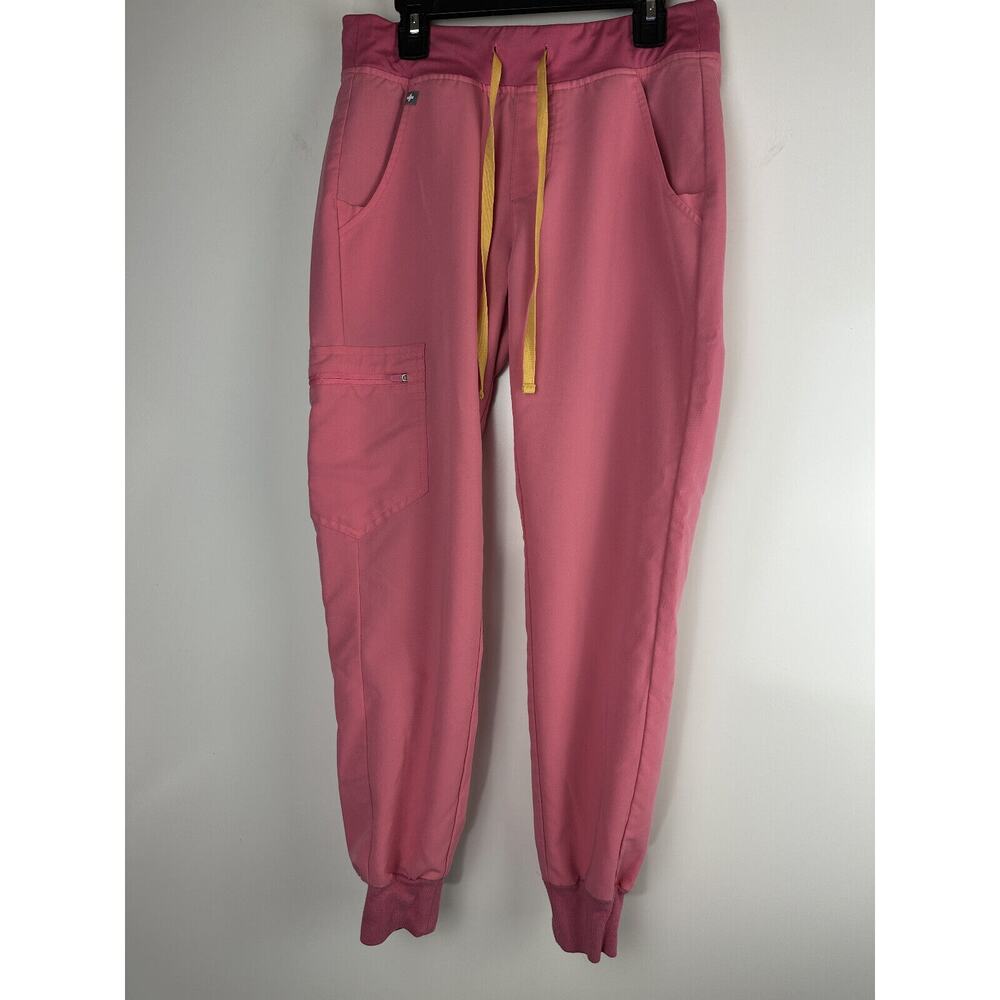FIGS Catarina One Pocket Top Zamora Jogger Pants Limited Edition Neon Pink XS - Picture 10 of 16